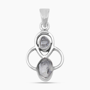925 Silver Herkimer Quartz Pendants