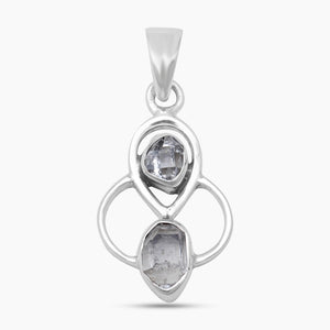 925 Silver Herkimer Quartz Pendants