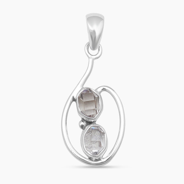 925 Silver Herkimer Quartz Pendants