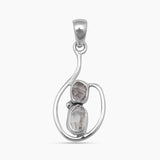 925 Silver Herkimer Quartz Pendants