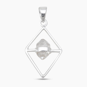 925 Silver Herkimer Quartz Pendants