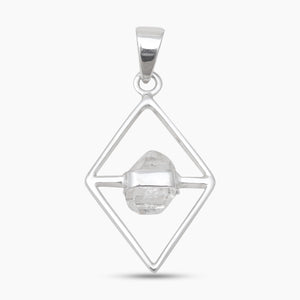 925 Silver Herkimer Quartz Pendants