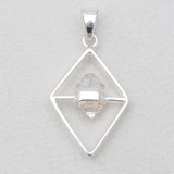 925 Silver Herkimer Quartz Pendants
