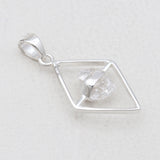 925 Silver Herkimer Quartz Pendants