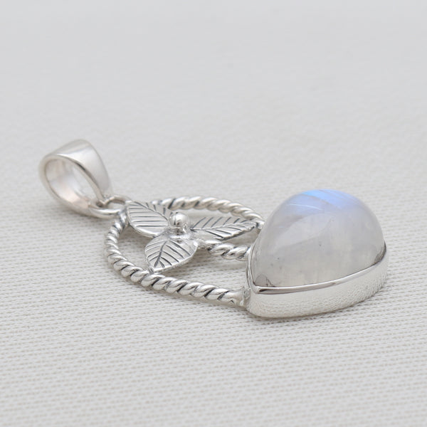 Rainbow Moonstone Silver Designer Pendants