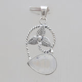 Rainbow Moonstone Silver Designer Pendants