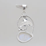 Rainbow Moonstone Silver Designer Pendants