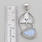 Rainbow Moonstone Silver Designer Pendants