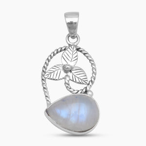 Rainbow Moonstone Silver Designer Pendants