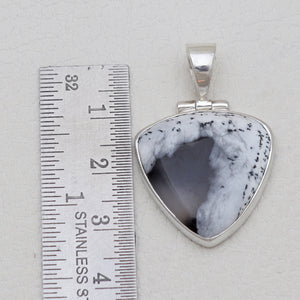 Dendritic Opal Silver Pendants