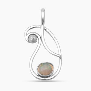 925 Sterling Silver Ethiopian Opal Pendants