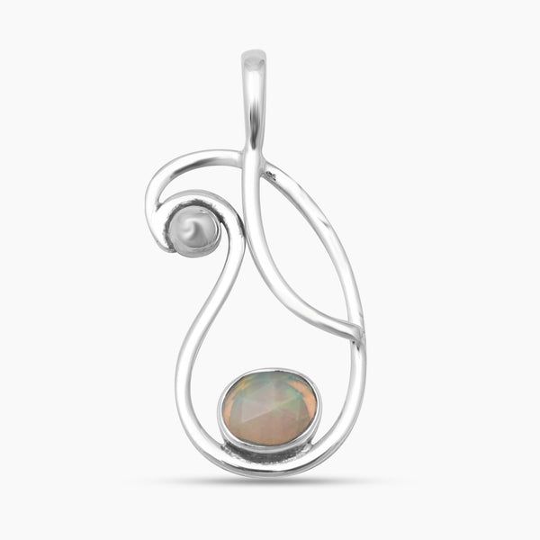 925 Sterling Silver Ethiopian Opal Pendants