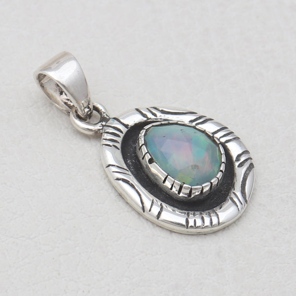 925 Sterling Silver Ethiopian Opal Pendants