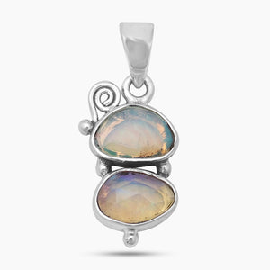 925 Sterling Silver Ethiopian Opal Pendants