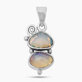 925 Sterling Silver Ethiopian Opal Pendants