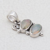 925 Sterling Silver Ethiopian Opal Pendants