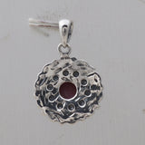 Natural Ruby Silver Pendant