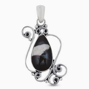 Peanut Wood Jasper Silver Pendants