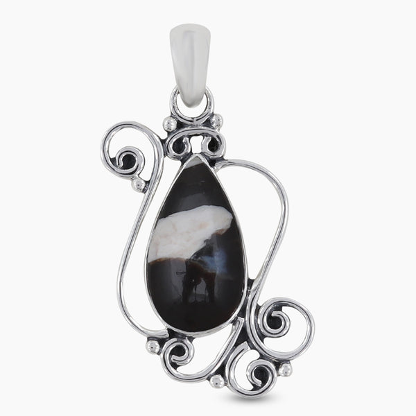 Peanut Wood Jasper Silver Pendants