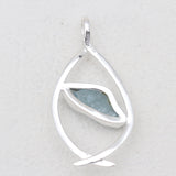 925 Sterling Silver Aquamarine Pendant