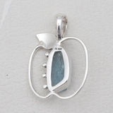 925 Silver Raw Aquamarine Pendants