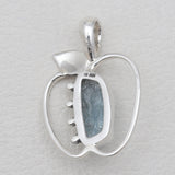 925 Silver Raw Aquamarine Pendants