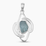 Aquamarine Designer Solid Silver Pendants