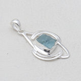 Aquamarine Designer Solid Silver Pendants