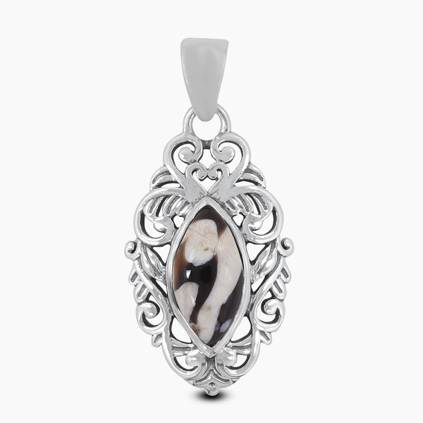 Peanut Wood Jasper Silver Pendants