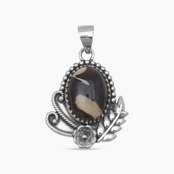 Peanut Wood Jasper Silver Pendants