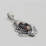Peanut Wood Jasper Silver Pendants