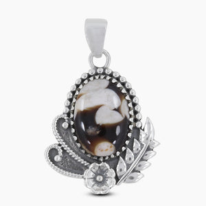 Peanut Wood Jasper Silver Pendants