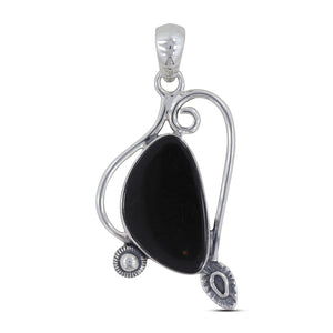 925 Sterling Silver Black Onyx Pendant