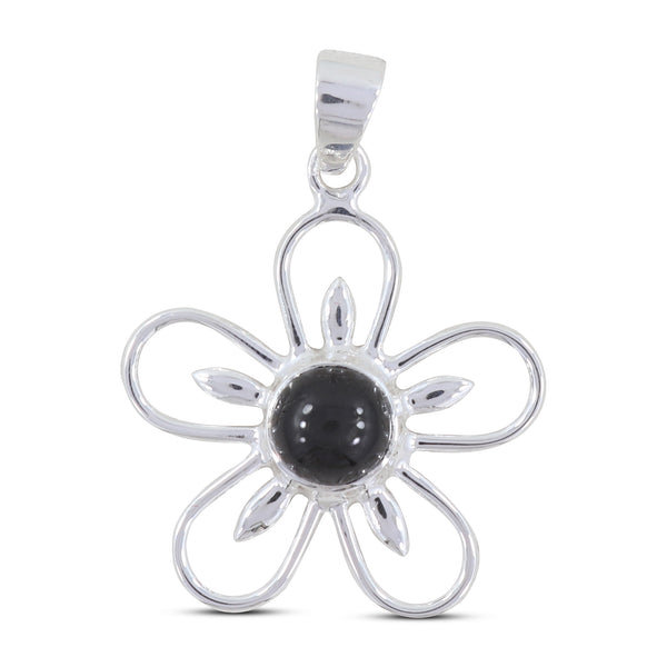 925 Sterling Silver Black Star Pendant
