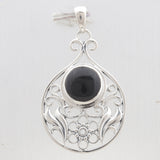 Black Onyx Silver Pendant