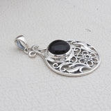 Black Onyx Silver Pendant