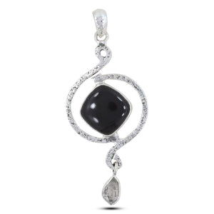 925 Silver Black Onyx Pendant