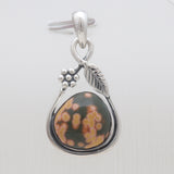 925 Sterling Silver Ocean Jasper Pendants