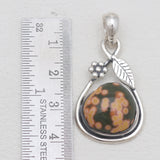 925 Sterling Silver Ocean Jasper Pendants