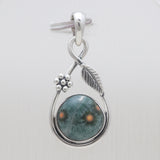 925 Sterling Silver Ocean Jasper Pendants