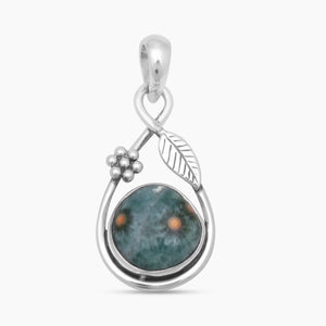 925 Sterling Silver Ocean Jasper Pendants