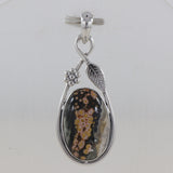 Ocean Jasper Gemstone Silver Pendant