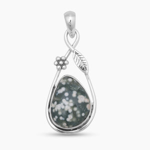 925 Sterling Silver Ocean Jasper Pendants