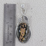 Ocean Jasper Gemstone Silver Pendant