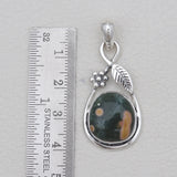 925 Sterling Silver Ocean Jasper Pendants