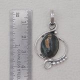 925 Sterling Silver Ocean Jasper Pendants