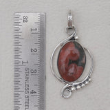 925 Sterling Silver Ocean Jasper Pendants