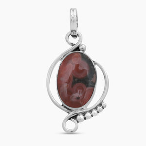 925 Sterling Silver Ocean Jasper Pendants