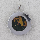 Ocean Jasper Pendant 925 Sterling Silver