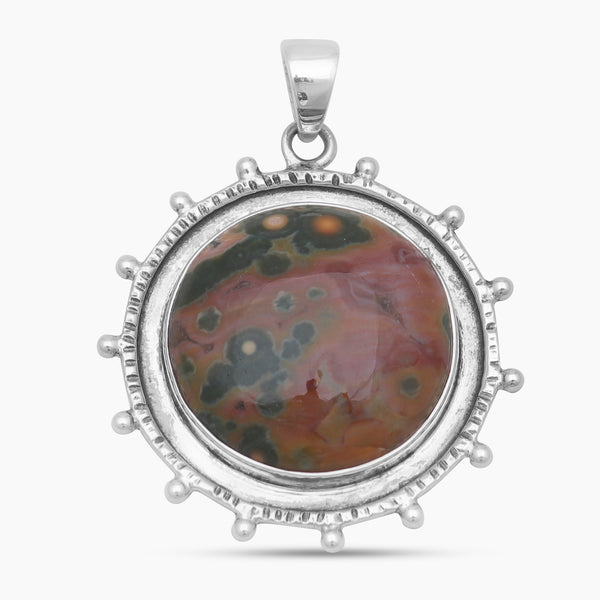 Ocean Jasper Silver Pendants